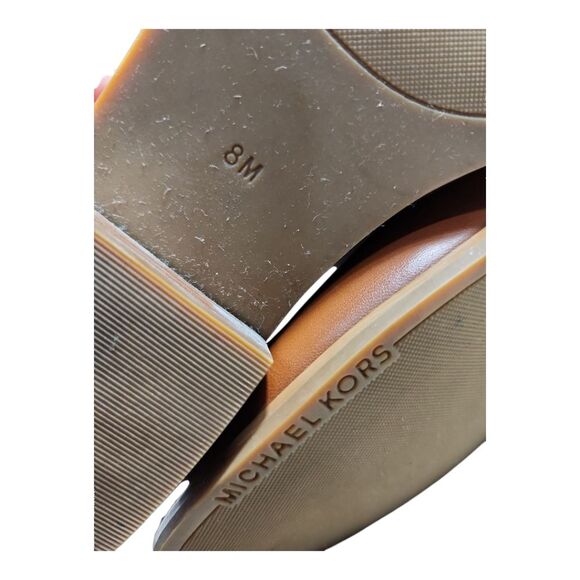 Michael Kors Leather Boots Women Sz 8 Brown Quiet Luxury Office Western Fall EUC - Picture 7 of 7